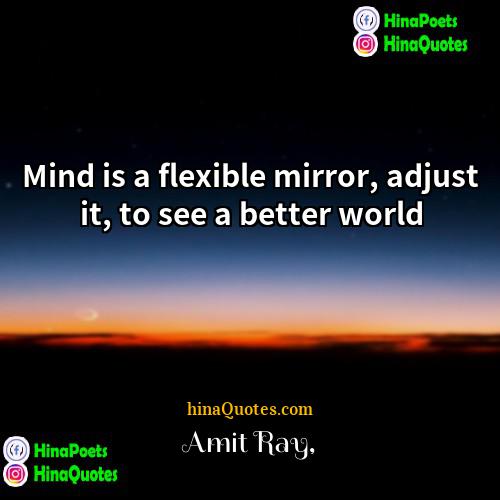 Amit Ray Quotes | Mind is a flexible mirror, adjust it,